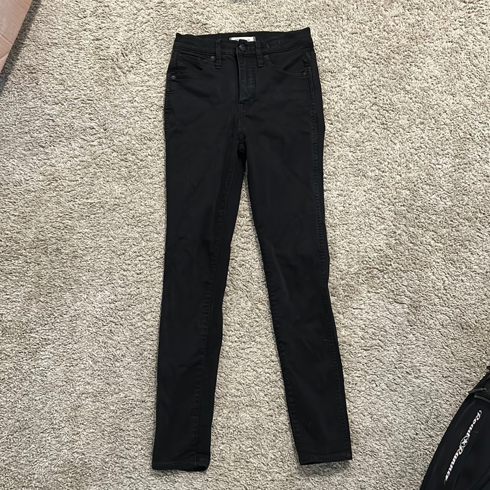 Madewell Black 10” High Rise Skinny Jeans